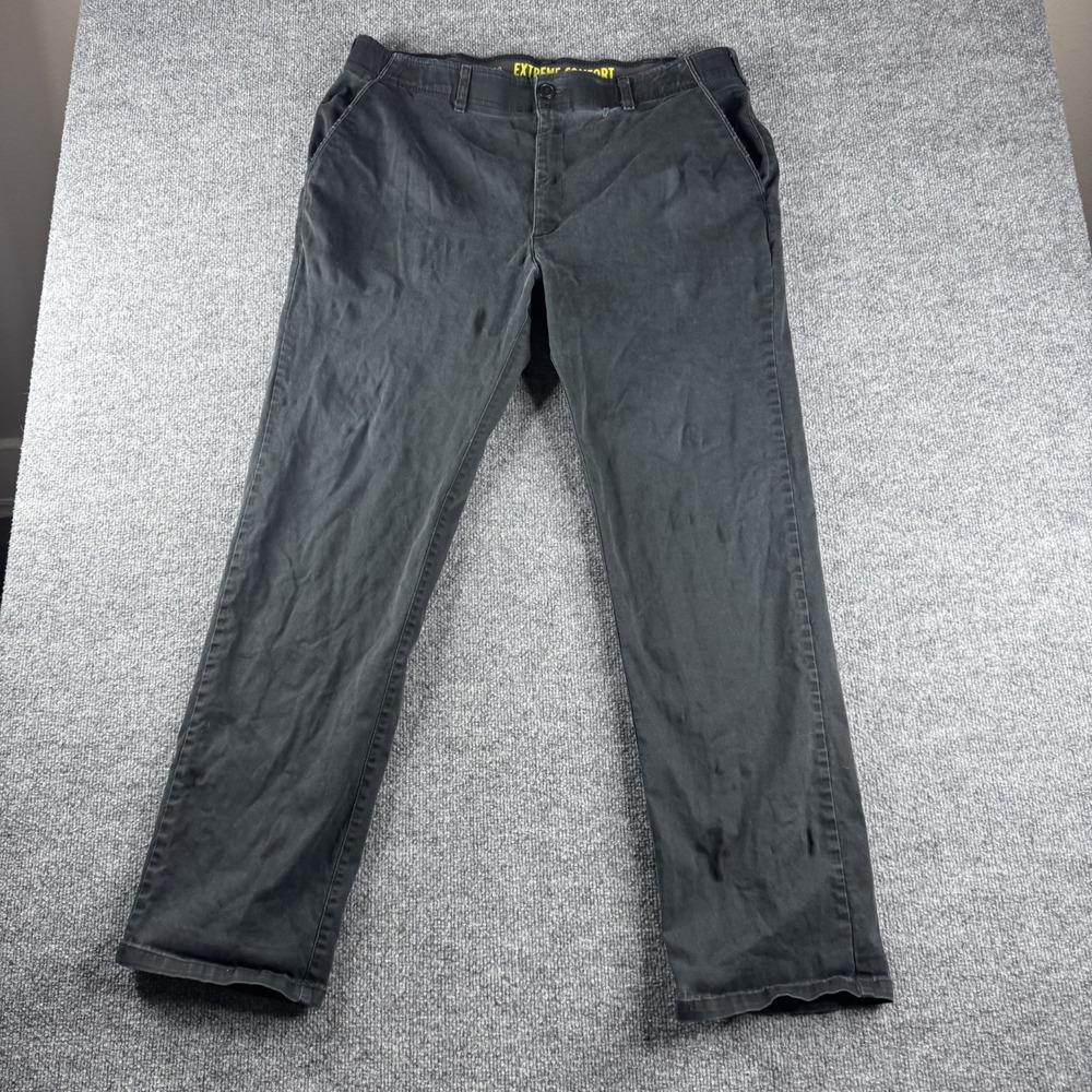 Lee‎ Pants Men 40x33 Black Extreme Comfort Straight Flat Front Zip Fly Stretch